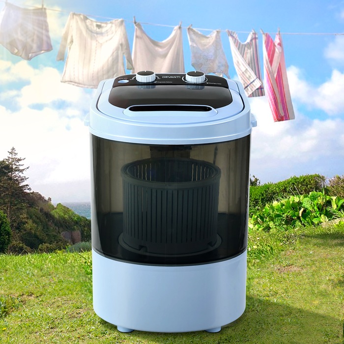 Devanti 5kg Mini Portable Washing Machine Twin Tub Spin Top Loader