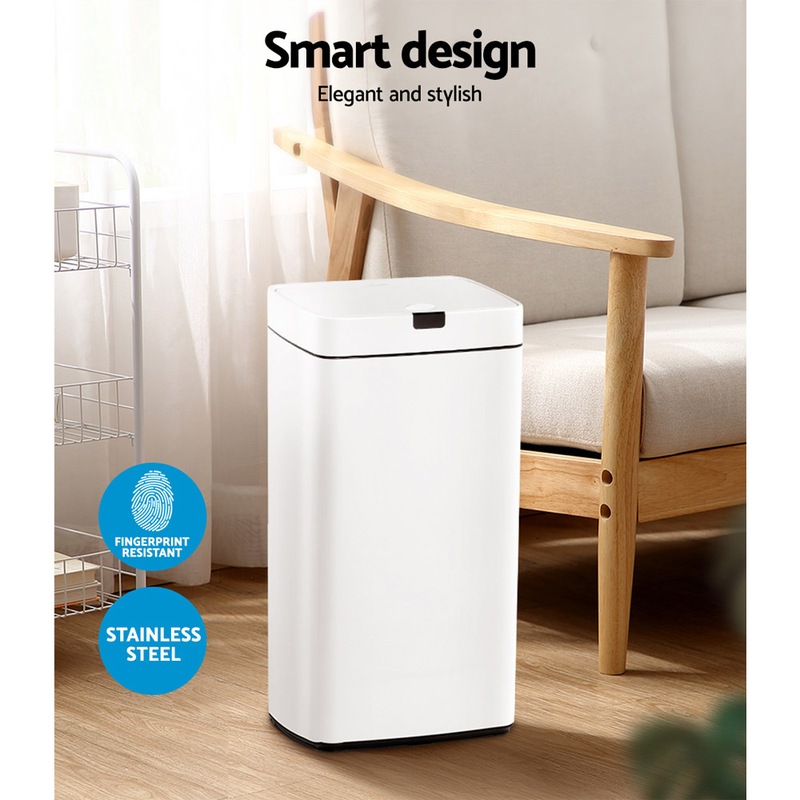 Devanti 45L Motion Sensor Bin Automatic Rubbish Trash Can Kitchen Touch