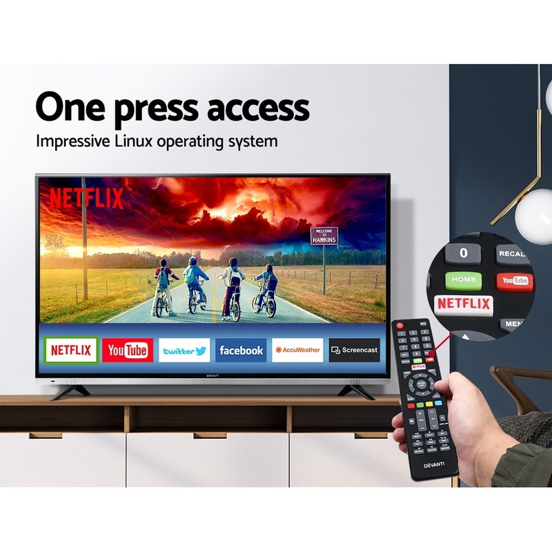 Devanti Smart Led Tv 55 Inch 4k Uhd Hdr Lcd Slim Thin Lg Screen Netflix Buy Televisions 9350062293683