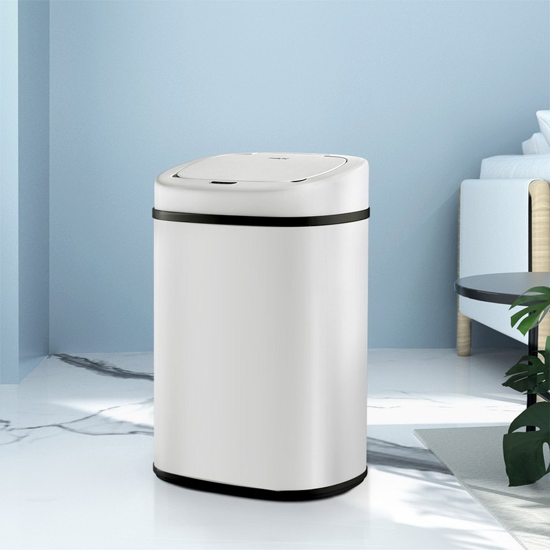 Buy Devanti 82L Motion Sensor Bin Rubbish Automatic White MyDeal