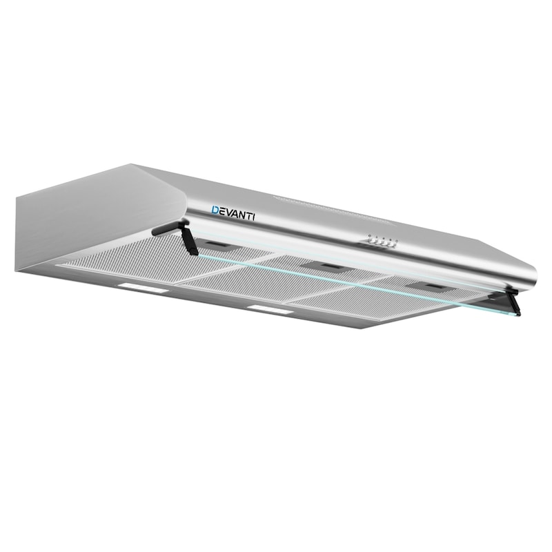 Buy Devanti 900mm Range Hood 90cm Rangehood Stainless Steel - MyDeal