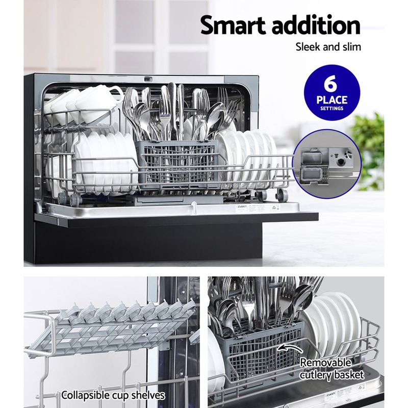 Buy Devanti Benchtop Dishwasher 8 Place Settings MyDeal