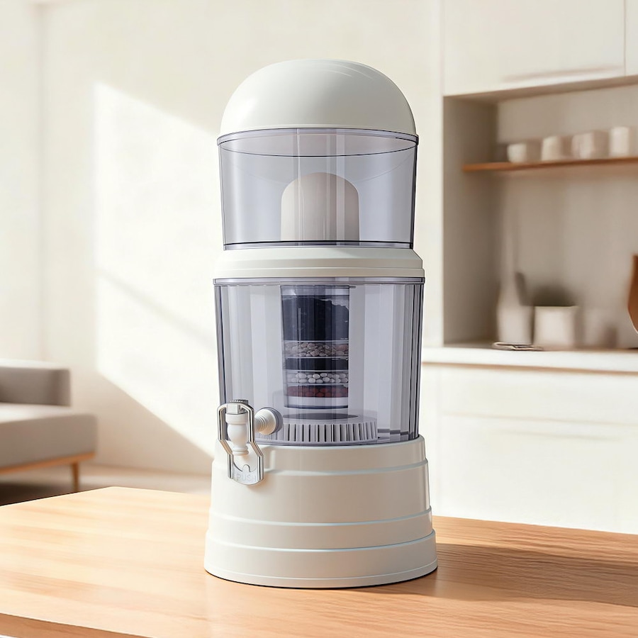 Devanti Benchtop Water Filter 14L Gravity Purifier Multi-Stage BPA-Free for Home and Camping
