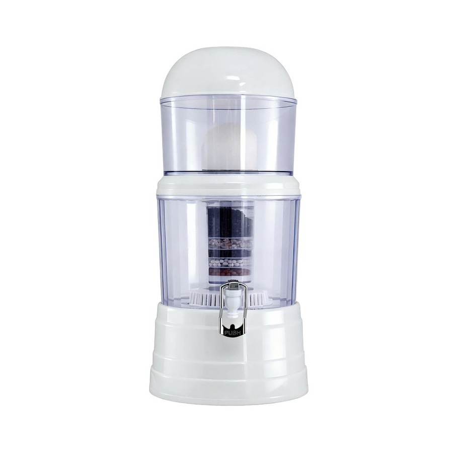 Devanti Benchtop Water Filter 14L Gravity Purifier Multi-Stage BPA-Free for Home and Camping