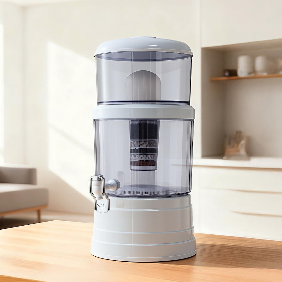Devanti Benchtop Water Filter 16L Gravity Purifier Multi-Stage BPA-Free for Home and Camping