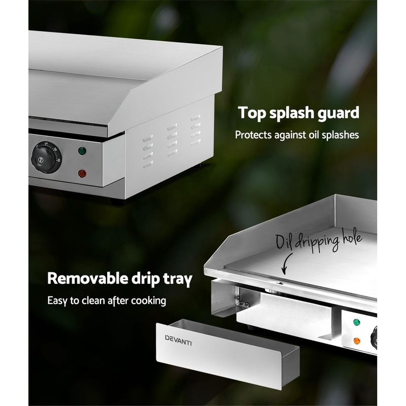 Buy Devanti Commercial Electric Griddle BBQ Grill Hot Plate Stainless