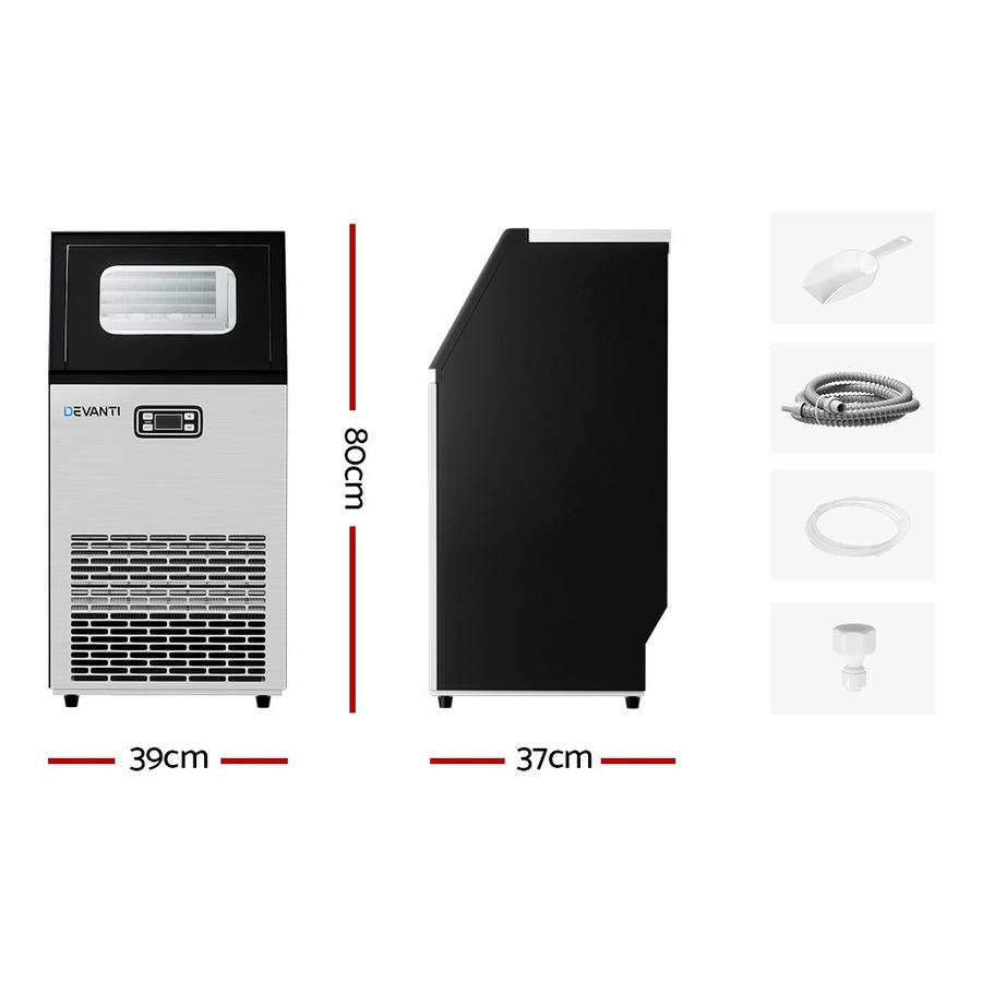 45kg Devanti Ice Maker Commercial Ice Cube Machine