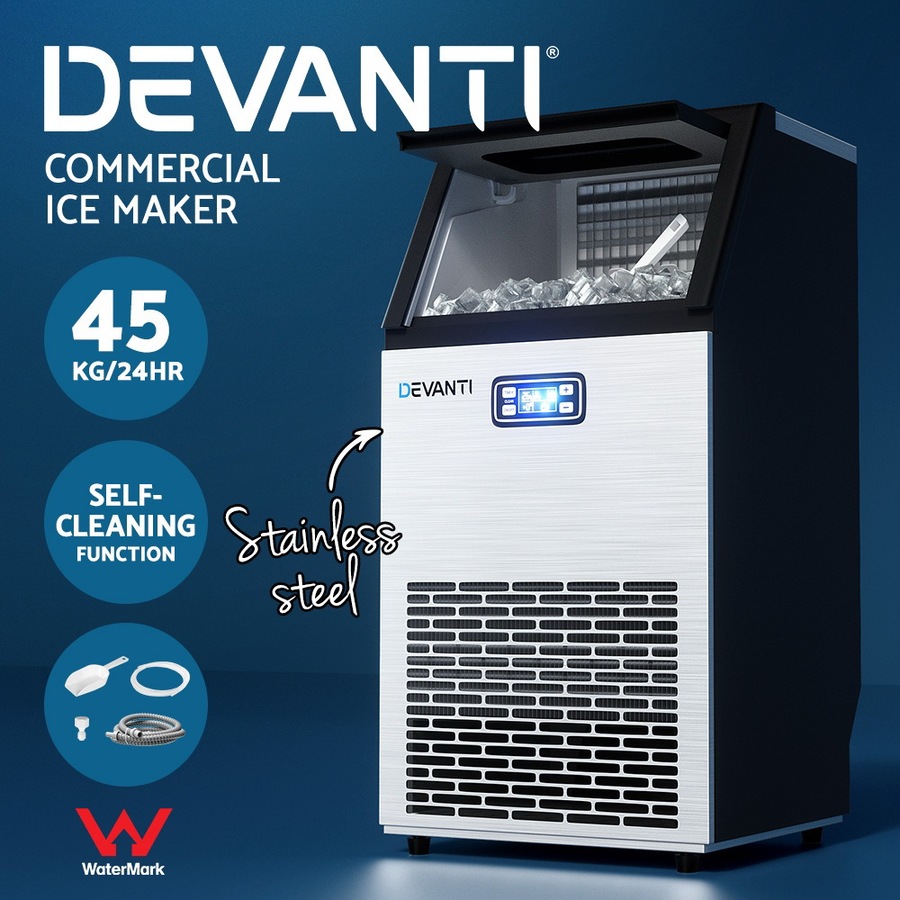 45kg Devanti Ice Maker Commercial Ice Cube Machine