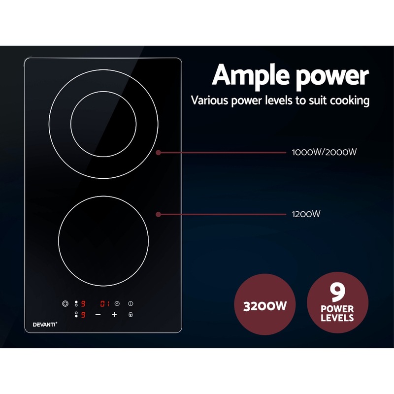 Buy Devanti Electric Ceramic Cooktop 30cm MyDeal