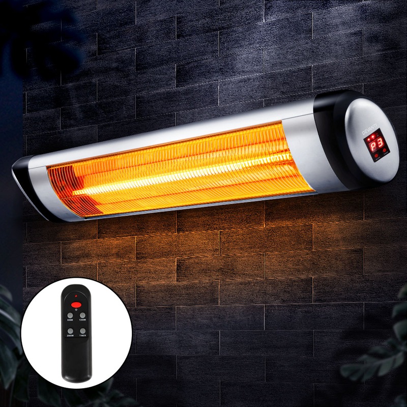 Buy Devanti Electric Radiant Strip Heater Outdoor Indoor Remote Control -  MyDeal