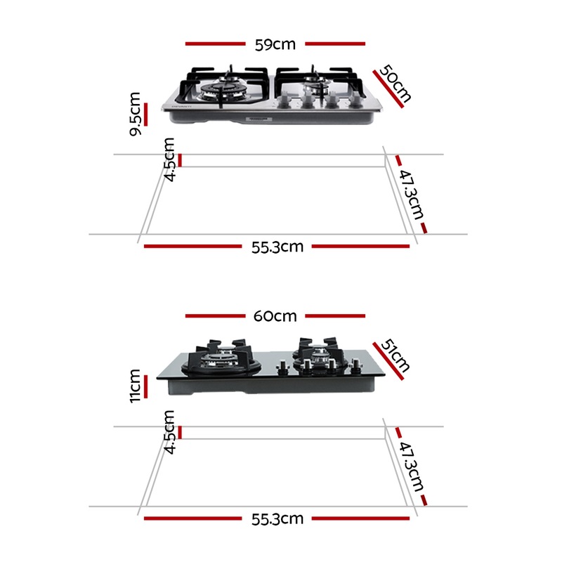 Buy Devanti Gas Cooktop 60cm 4 Burner MyDeal