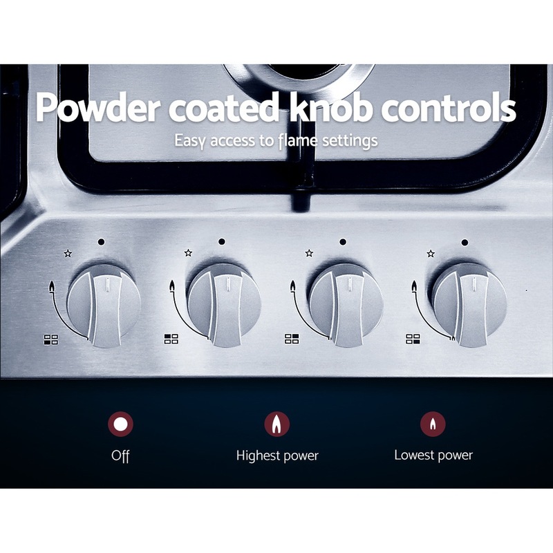 Buy Devanti Gas Cooktop 4 Burner Gas Hob Cast Iron Cooktop 60cm Stove