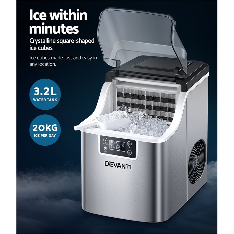 Buy Devanti Ice Maker Machine Commercial Portable Ice Cube Tray