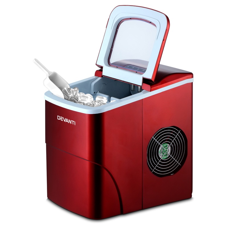 Buy Devanti 2L Ice Maker Portable Ice Cube Machine Red MyDeal