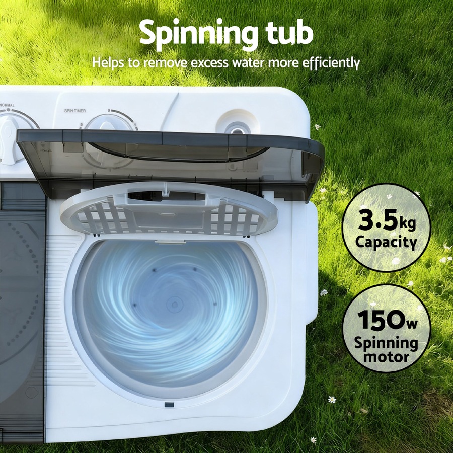 Devanti Portable Washing Machine Twin Tub 4.5KG
