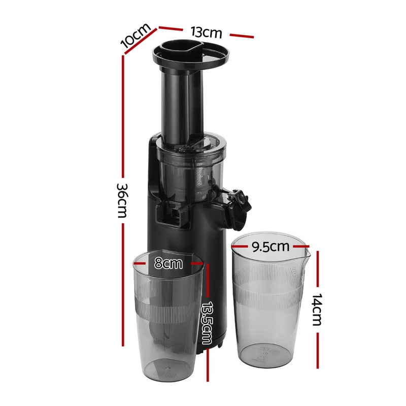 Buy Devanti Slow Juicer Cold Press Fruit Juice Extractor 130W Black