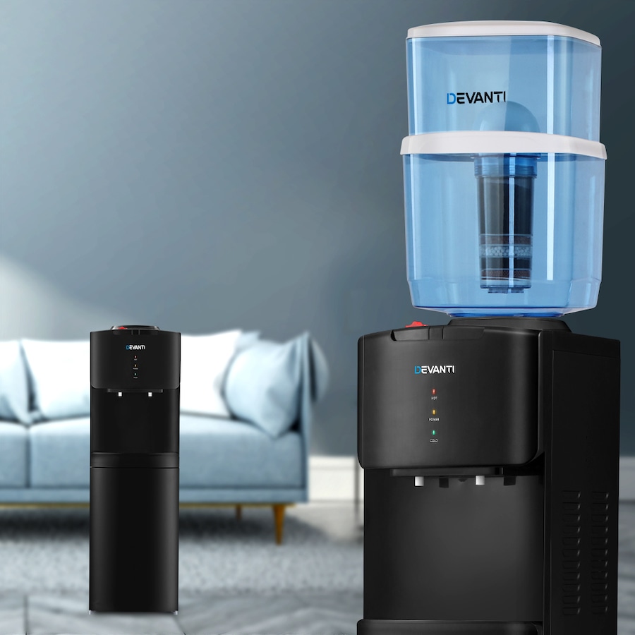 1 Set Devanti Water Cooler Dispenser Stand 22L Bottle Black