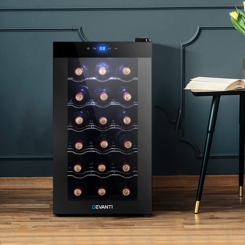 Buy Devanti Wine Cooler Fridge 18 Bottles MyDeal