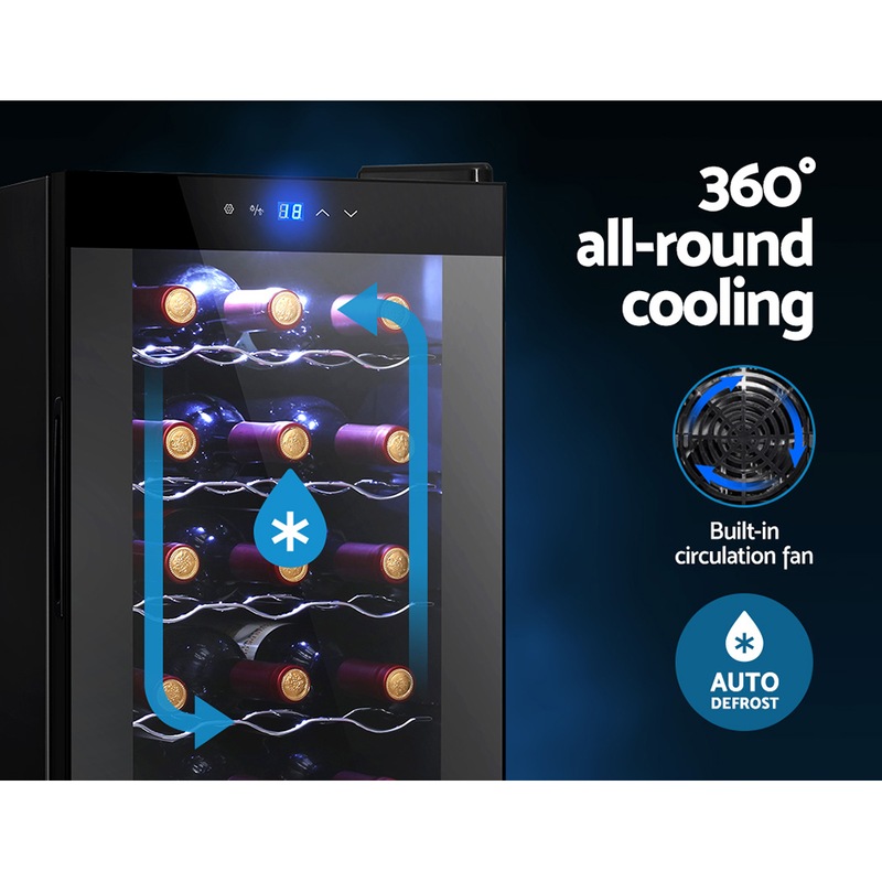Buy Devanti Wine Cooler 18 Bottle Thermoelectric Chiller Storage Fridge