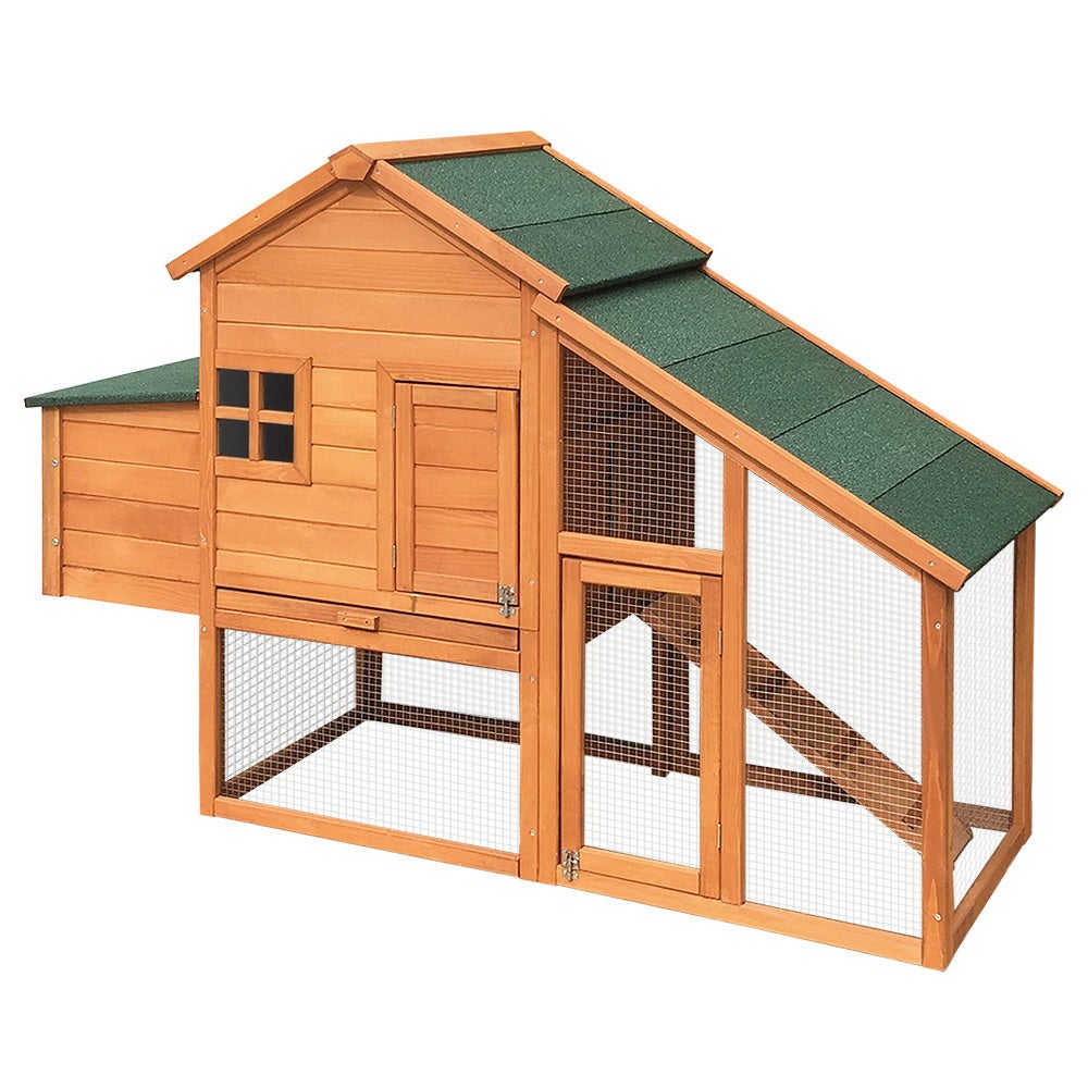 i.Pet Wooden Chicken Coop Coops Extra Large XL 171cm Length Outdoor Waterproof Hen Chook House Cage Metal Run With Nesting Box Rabbit Hutch