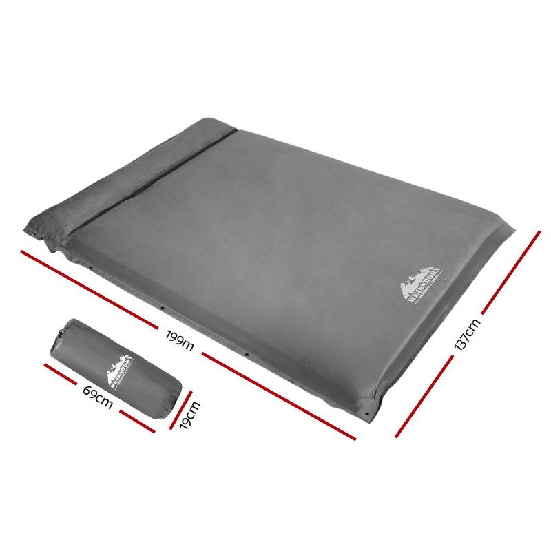 Weisshorn Double Self Inflating Mattress 4CM Thick Camping Sleeping Mat