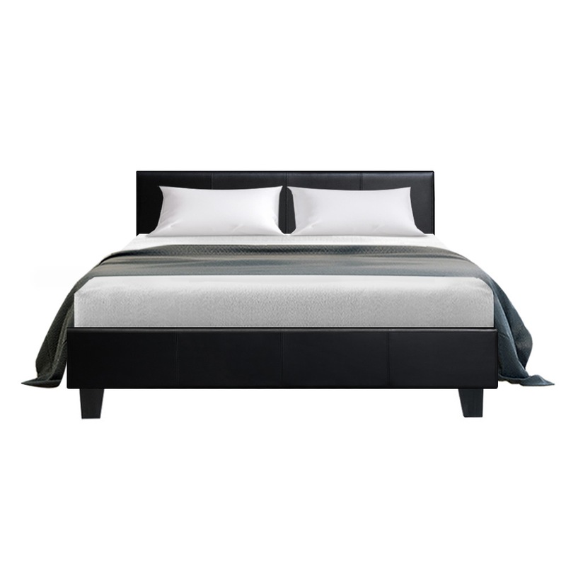 Buy Artiss Bed Frame Double Size Base Black Neo MyDeal