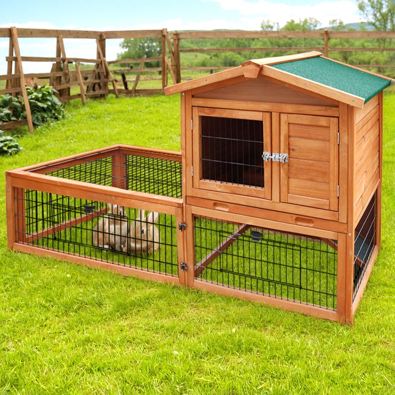 Buy i.Pet Rabbit Hutch Hutches Chicken Coop Wooden Cage Outdoor Pet