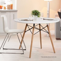 1M Artiss Dining Table Round White