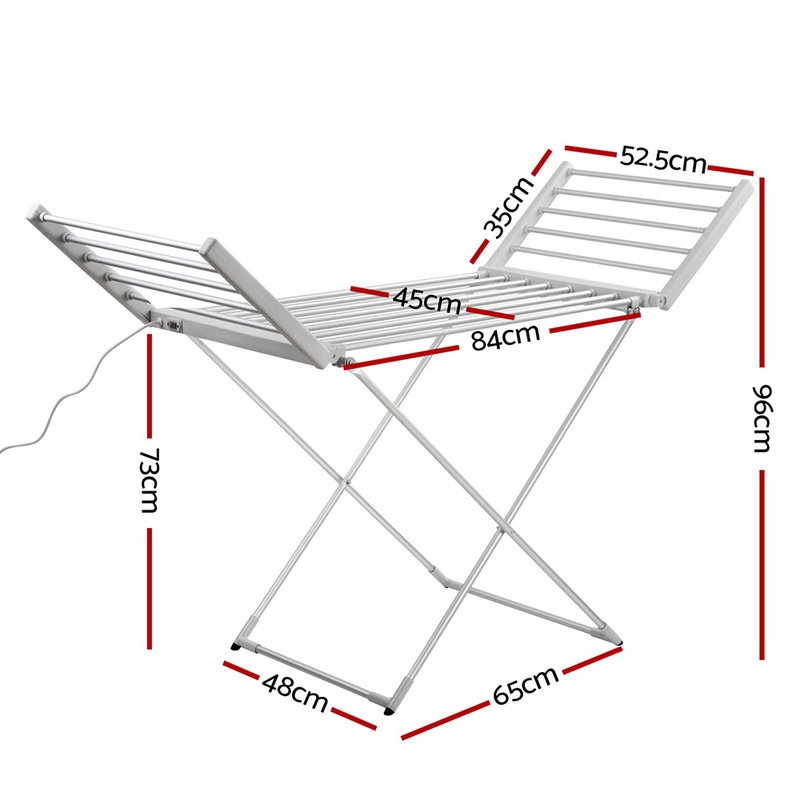 Devanti Electric Heated Towel Rail Clothes Rack Warmer Dryer