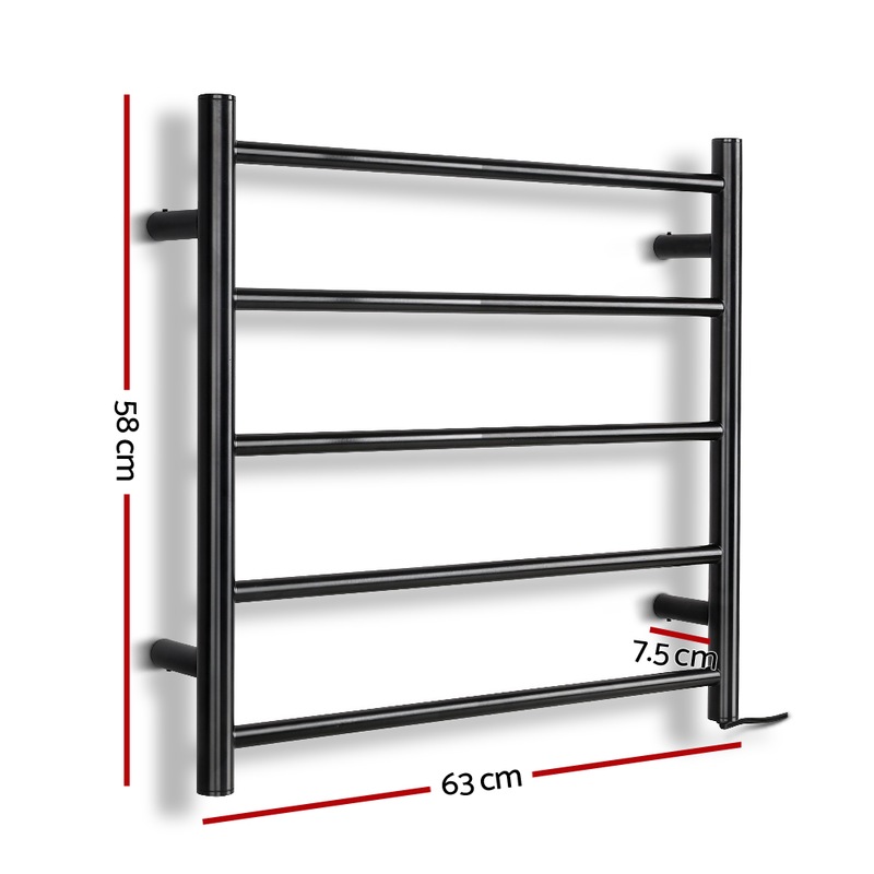 Buy Devanti Heated Towel Rail Electric Warmer Heater Rails Holder Rack