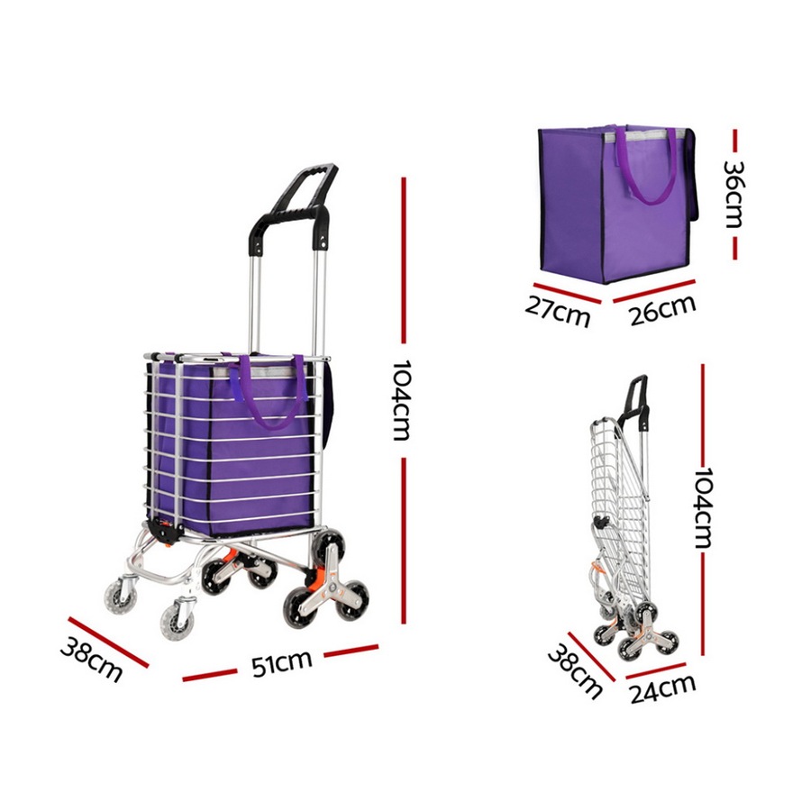 Emajin Shopping Cart Trolley 35L Foldable Climbing Wheels
