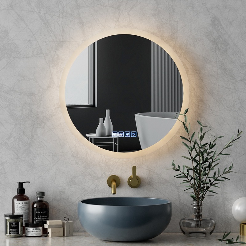 Buy Embellir Bluetooth LED Wall Mirror With Light 50CM Bathroom Decor ...