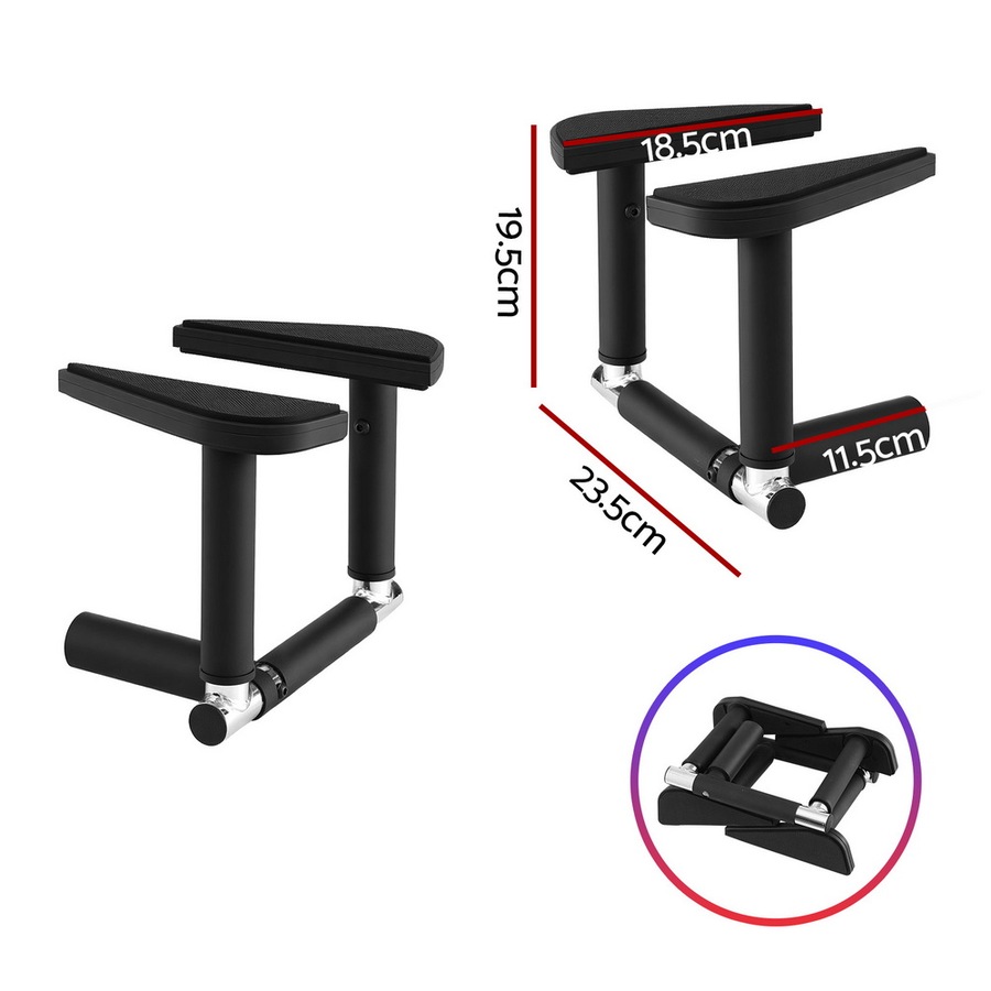 Everfit Pull Up Bar Chin Up Grips Foldable Doorway Gym Portable Black