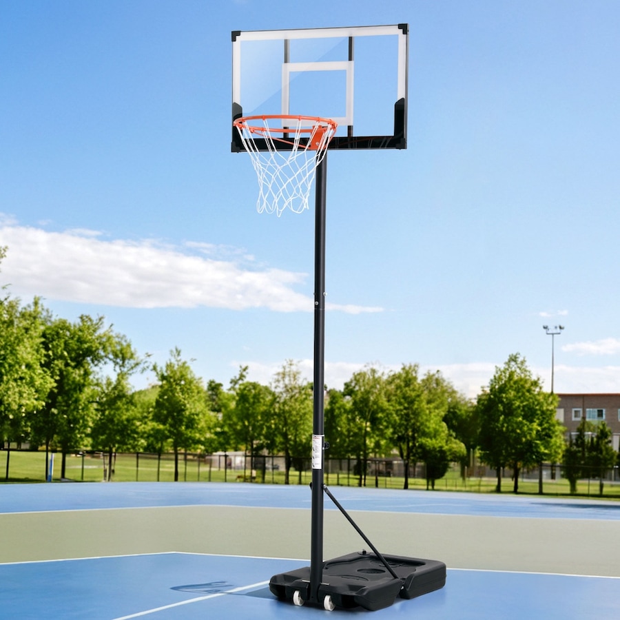 Everfit 3.05m Basketball Hoop w/ Knob Adjustable Height PET Backboard Wheeled Base