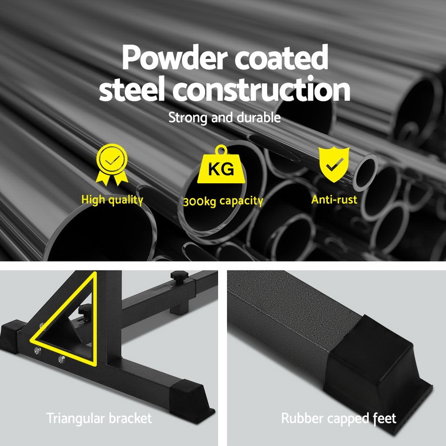 300 kg Everfit Weight Bench Adjustable Squat Rack Home Gym Equipment