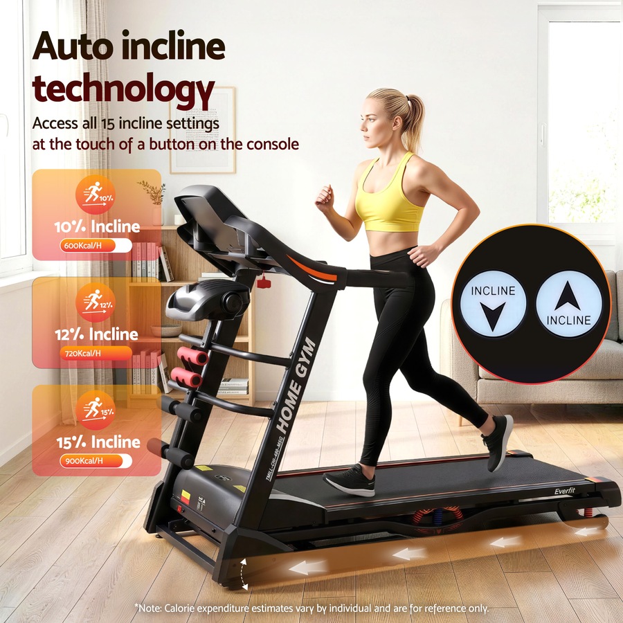 Buy Everfit 48cm Treadmill Auto Incline 5 in 1 Foldable Run Machine ...