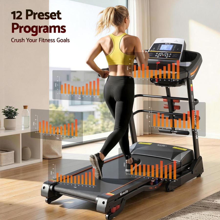 Buy Everfit 48cm Treadmill Auto Incline 5 in 1 Foldable Run Machine ...