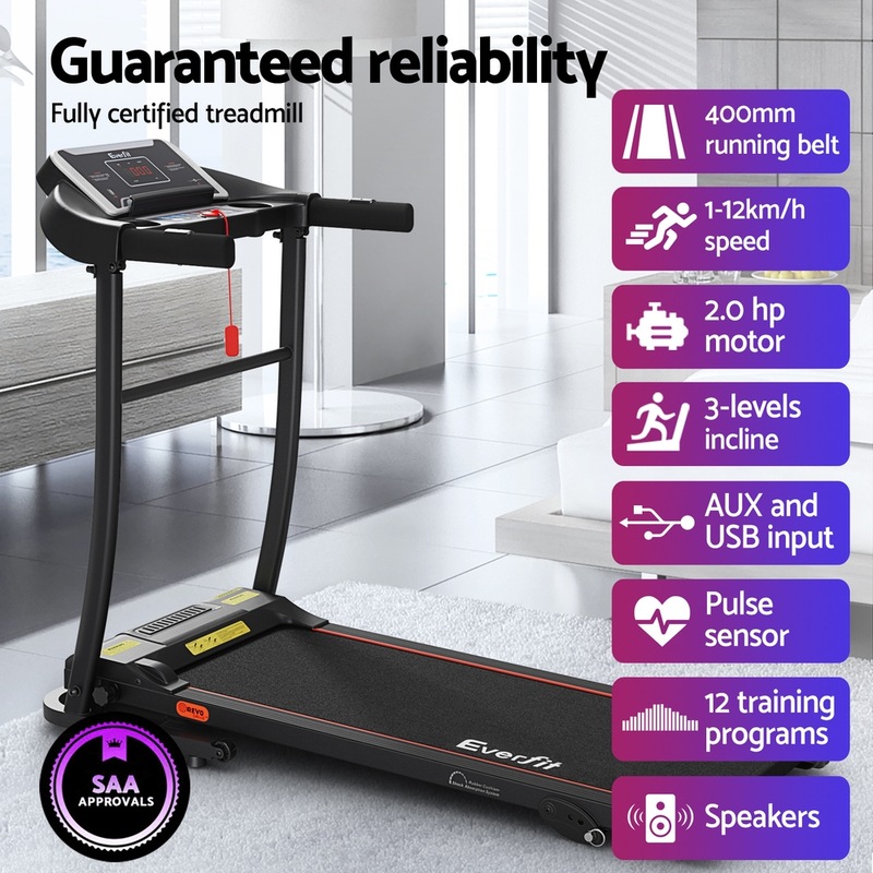 Buy Everfit Treadmill Folding Electric Treadmills Walking Pad Home Gym ...