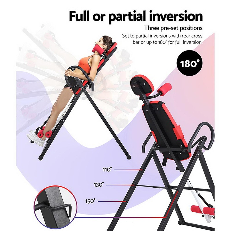 Gravity Inversion Table Tables Back Stretcher Foldable Home Fitness Gym