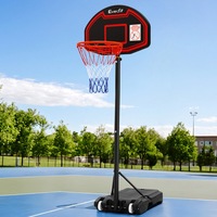 1.6-2.1M Basketball Hoop Stand System Everfit Black