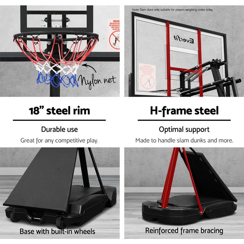 Everfit 3 05m Pro Portable Basketball System Basketball Hoop Stand Adjustable Height Buy Basketball Equipment 9355720039252