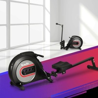 Everfit Rowing Machine Rower Elastic Rope Resistance Fitness Home Cardio Black