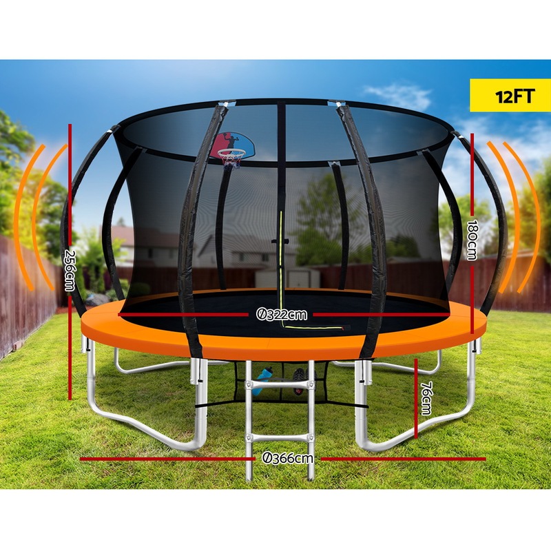 Buy Everfit Trampoline 10FT Kids Trampolines Basketball Hoop Set Cover ...