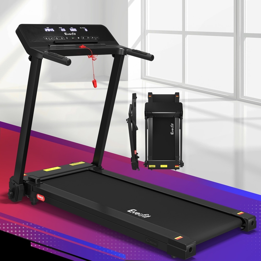 Everfit Treadmill Electric Home Gym Fitness Excercise Knob Foldable 420mm Black Australia