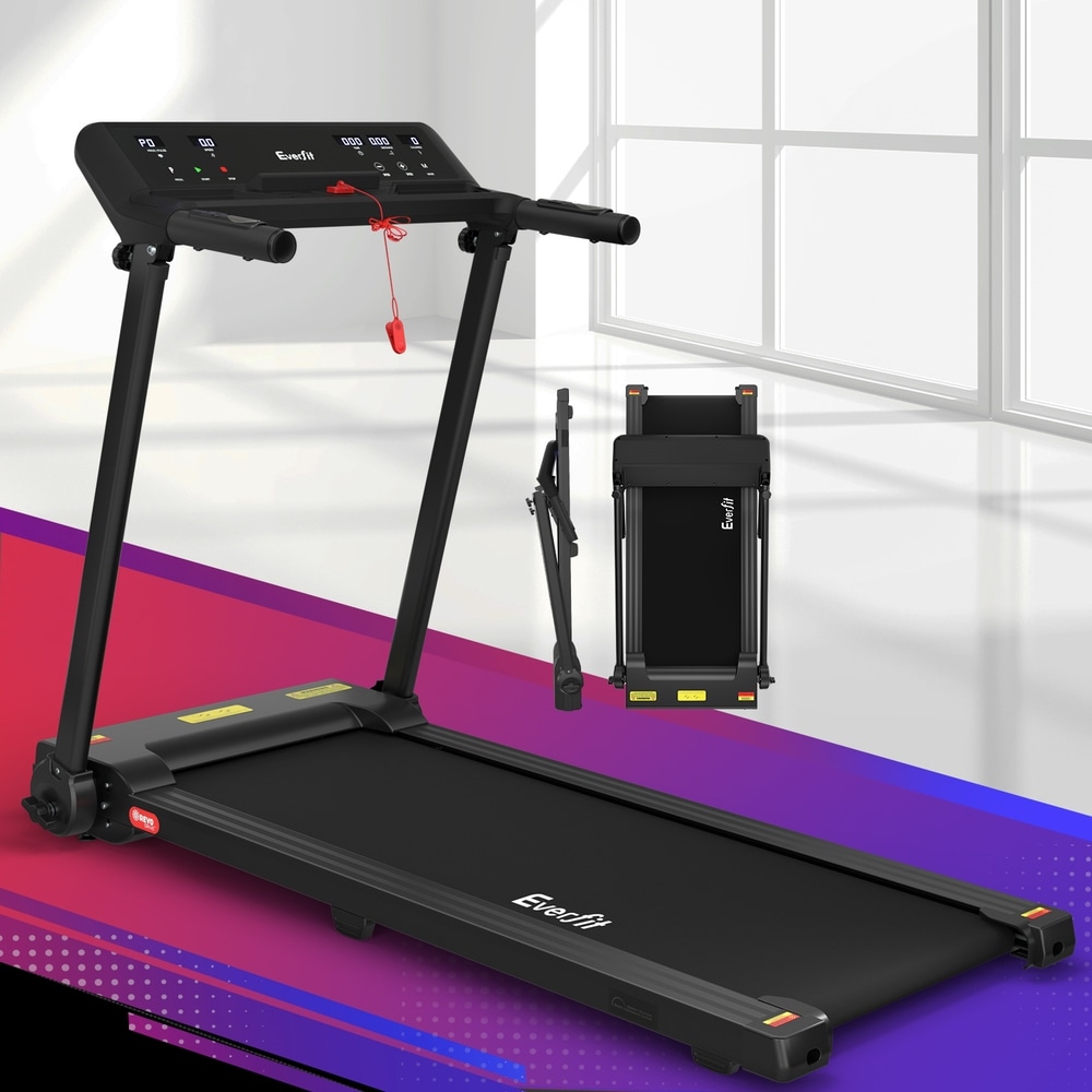 Everfit Treadmill Electric Home Gym Fitness Excercise Knob Foldable 450mm Black Australia