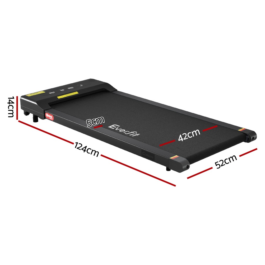 Everfit 40cm Walking Pad 2 in 1 Treadmill Foldable Under Desk Remote Control APP Bluetooth Black