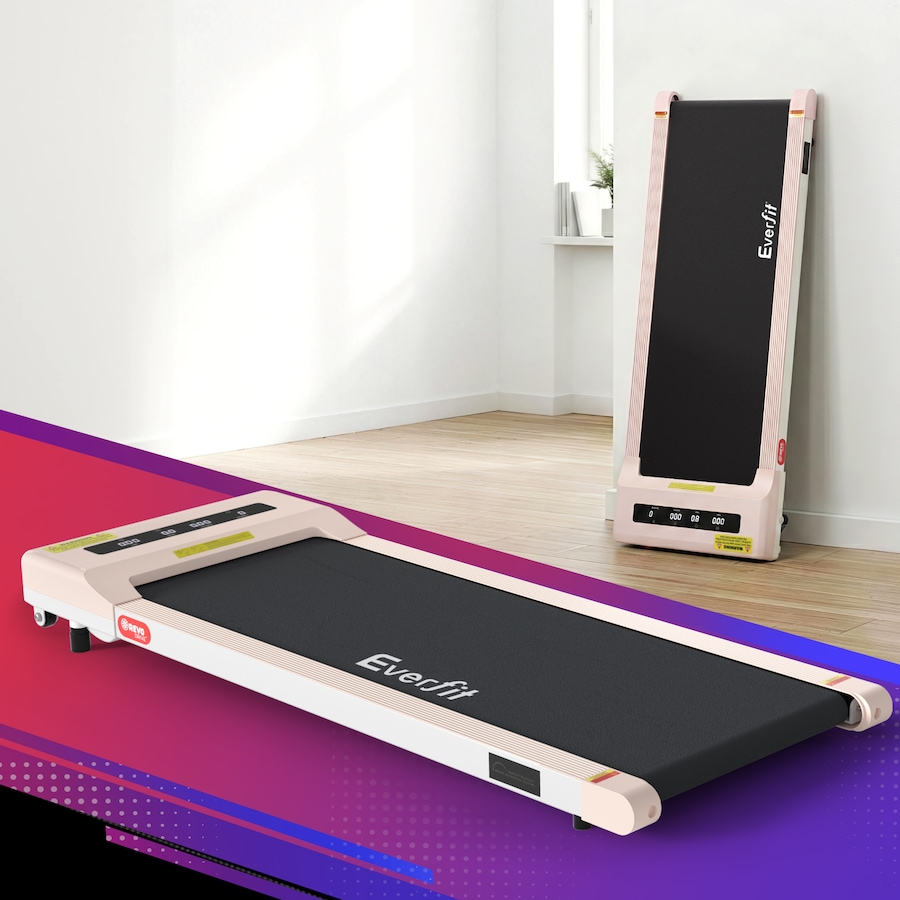 Everfit Walking Pad 36cm Belt 2 in 1 Foldable Treadmill Under Desk Remote Control APP Pink