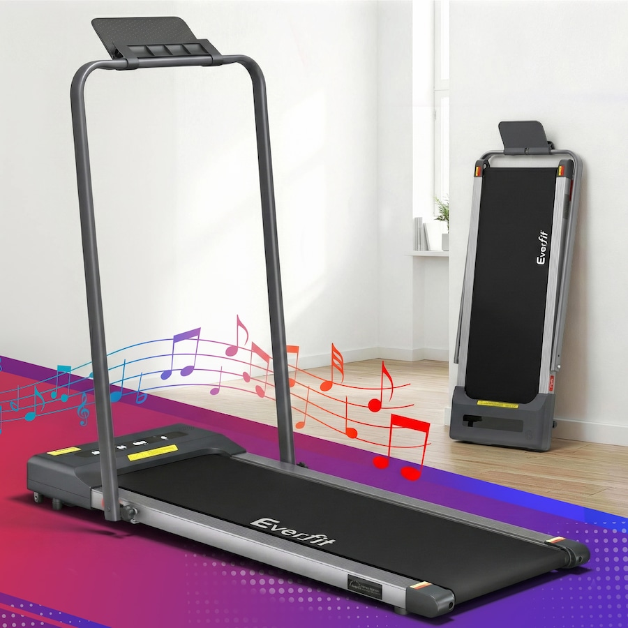 Everfit Walking Pad 38cm Belt 2 in 1 Foldable Treadmill Under Desk Remote Control APP Grey