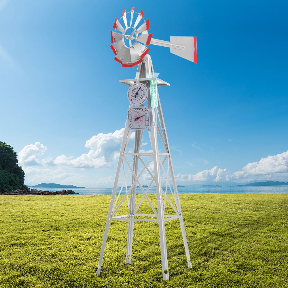 Gardeon Windmill 6FT 180cm Metal Ornaments Outdoor Decor Ornamental Wind Will