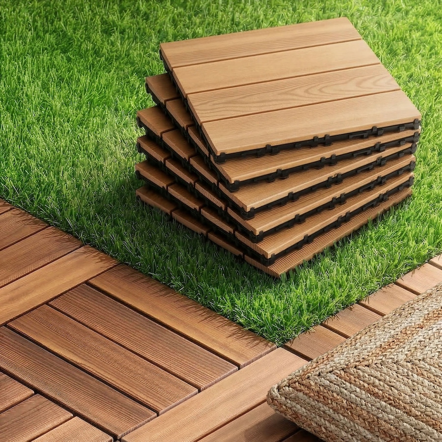 Gardeon 27PCS Wood Deck Tiles 30x30cm Interlocking Floor Tiles for Patio Balcony Garden